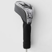 Koninklijk zwart Lyon Golfheadcover (Schuin)