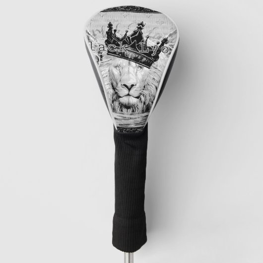 Koninklijk zwart Lyon Golfheadcover (Voorkant)