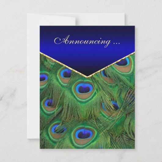 koninklijke aankondiging van het koninklijke blauw (Voorkant)