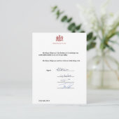 koninklijke aanmaning briefkaart (Staand voorkant)