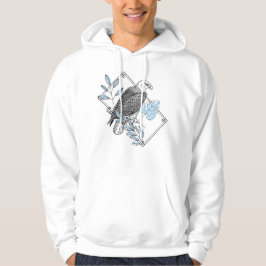 Koninklijke Adelaar en Blauwe Monstera - Geometris Hoodie