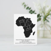 Koninklijke Afrikaanse koning en koningin Silhouet Briefkaart (Staand voorkant)