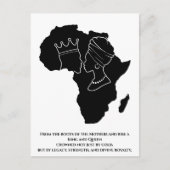 Koninklijke Afrikaanse koning en koningin Silhouet Briefkaart (Voorkant)