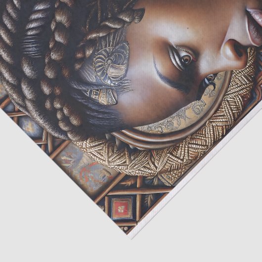 Koninklijke Afrikaanse Koningin Decoupage Tissuepapier (Detail)