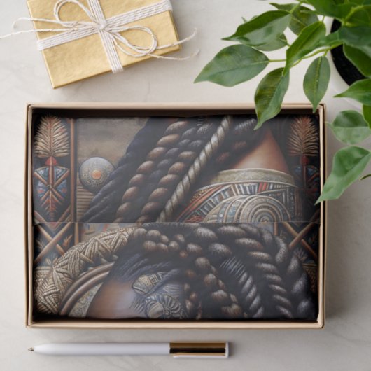 Koninklijke Afrikaanse Koningin Decoupage Tissuepapier (Geschenk)