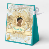 Koninklijke Afrikaanse Prins Blauwgroen |FANCY Bab Bedankdoosjes (Achterkant)