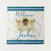 Koninklijke Afrikaanse Prins Elegante Monogram ach Wandkleed (Voorkant)