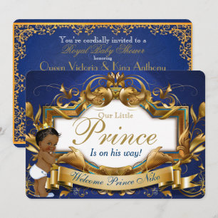 Koninklijke Afrikaanse Prins Fancy Royal Blauw en Kaart