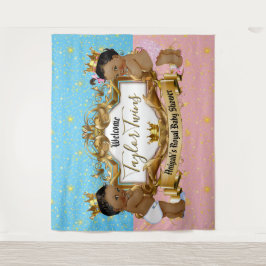 Koninklijke Afrikaanse Prins & Prinses Blauw | Roz Wandkleed