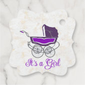 Koninklijke Afrikaanse prinses Paars & Lavender Ma Bedankjes Labels (Achterkant)