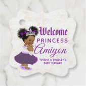 Koninklijke Afrikaanse prinses Paars & Lavender Ma Bedankjes Labels (Voorkant)