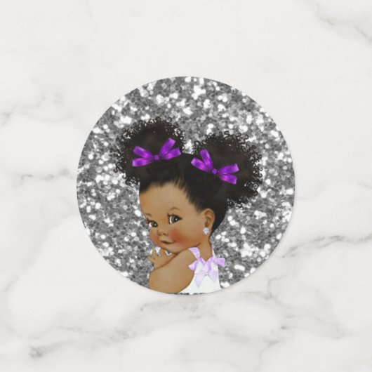 Koninklijke Afrikaanse prinses Paars & Silver Confetti (Kleine voorkant)