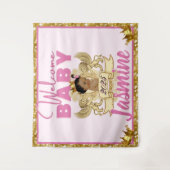 Koninklijke Afrikaanse Prinses Roze|Gouden Glitter Wandkleed (Voorkant)