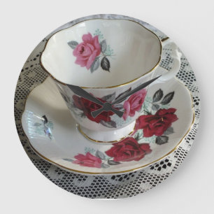 Koninklijke Albert Red Roses Tea Cup Klok
