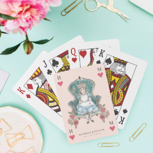 Koninklijke Alice in Wonderland Heart Pokerkaarten