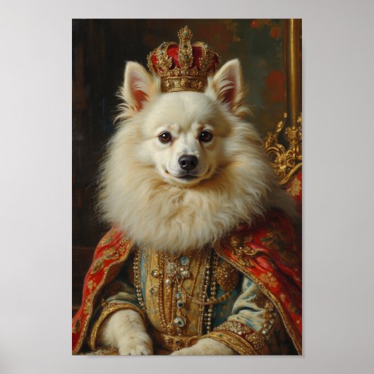Koninklijke Amerikaanse Eskimo-hond Portret Poster (Voorkant)