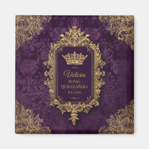 Koninklijke Amethist Quinceañera, op maat gemaakt Magneet
