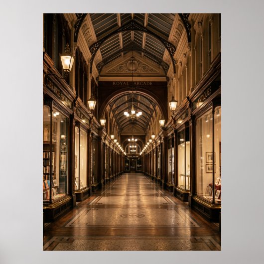 Koninklijke Arcade Antieke Interieur Hal Poster (Voorkant)