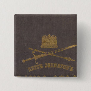 Koninklijke atlas van moderne aardrijkskunde vierkante button 5,1 cm