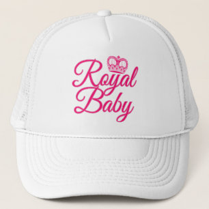 Koninklijke Baby in Roze met Kroon Trucker Pet