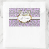 Koninklijke Baby shower Sticker van prinses Crown  (Tas)