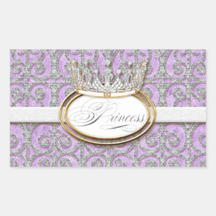 Koninklijke Baby shower Sticker van prinses Crown 