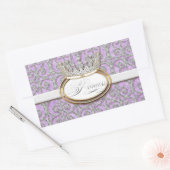 Koninklijke Baby shower Sticker van prinses Crown  (Envelop)
