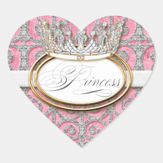 Koninklijke Baby shower Sticker van prinses Crown (Voorkant)
