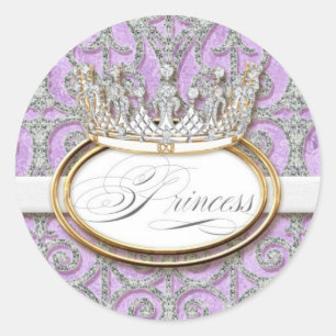 Koninklijke Baby shower Sticker van prinses Crown 