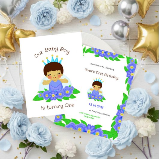 Koninklijke babyjongen kaart