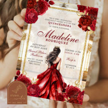 Koninklijke balzaal bordeauxrood Quinceanera