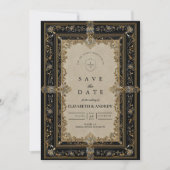 Koninklijke Barokke Hemelse Bruiloft Save The Date (Voorkant)
