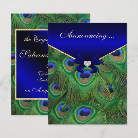 koninklijke bekendmaking van het Verloving Royal B Aankondiging (Voorkant / Achterkant)