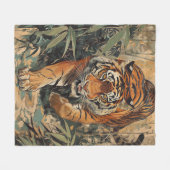 Koninklijke Bengaalse Tijger Wandelen Fleece Deken (Voorkant (Horizontaal))