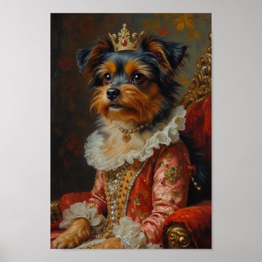 Koninklijke Biewer Terrier Portret Poster (Voorkant)