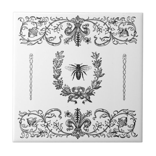  koninklijke bijen met een grote kans tegeltje (Voorkant)