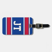 Koninklijke Blauw- en Rode Sportstapes Bagagelabel (Voorkant horizontaal)