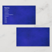 Koninklijke Blauw en Zwarte Achtergronden Visitekaartje (Voorkant / Achterkant)