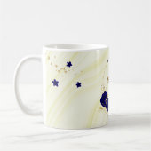 koninklijke blauwe bloemen goudblad marmer koffiemok (Links)