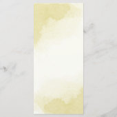 Koninklijke blauwe bloemen gouden botanische bruil menu (Achterkant)