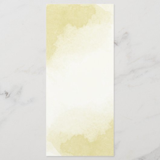 Koninklijke blauwe bloemen gouden botanische bruil menu (Achterkant)