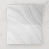 koninklijke blauwe bloemen zilver plaatskaartje (Binnenkant ongevouwen)