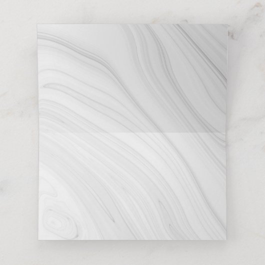 koninklijke blauwe bloemen zilver plaatskaartje (Binnenkant ongevouwen)