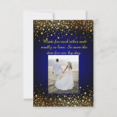 Koninklijke Blauwe bruiloft Sparen de foto van de  Save The Date (Achterkant)