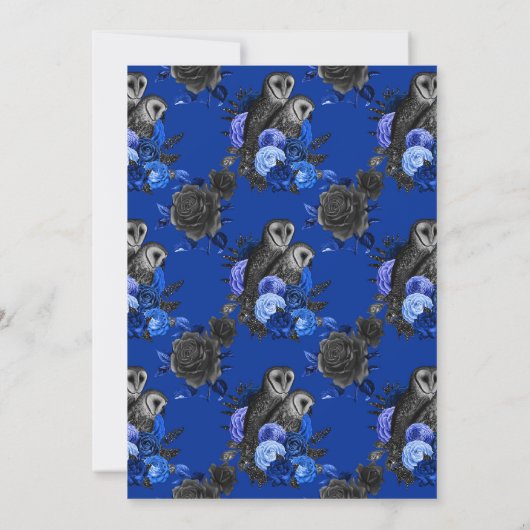 Koninklijke Blauwe Eigenaar Gothic Engagement Par Kaart (Achterkant)