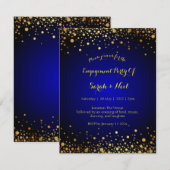 Koninklijke Blauwe en Gold verlovingspartij popula Kaart (Voorkant / Achterkant)