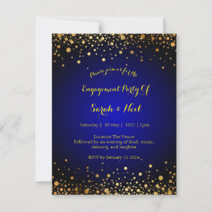 Koninklijke Blauwe en Gold verlovingspartij popula Kaart