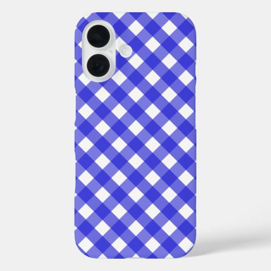 Koninklijke blauwe gingham Case-Mate iPhone case (Achterkant)
