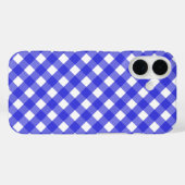 Koninklijke blauwe gingham Case-Mate iPhone case (Achterkant (horizontaal))