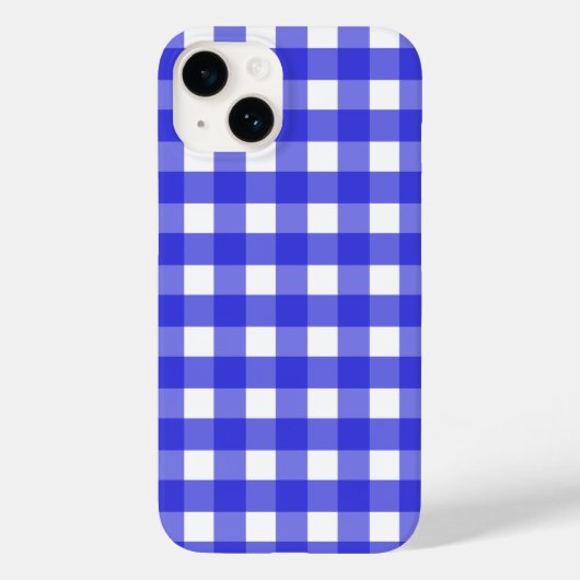 Koninklijke blauwe gingham Case-Mate iPhone case (Achterkant)